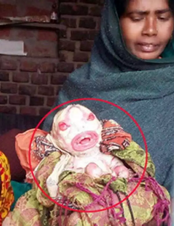 shocking..!!! as woman givebirth to a monster [see shocking photo]